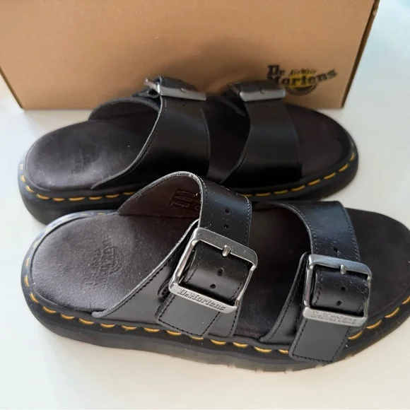 Dr. Martens Black Leather Sandals - Josef Size 7 - Picture 3 of 5